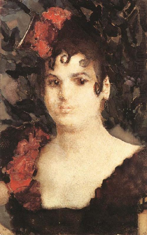 Portrait of Tatyana Liubatovich as carmen, Mikhail Vrubel